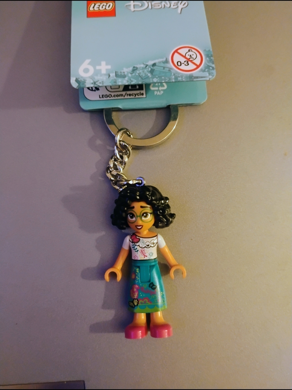 Disney Lego Encanto Mirabel Madrigal Minifigure Keychain NWT